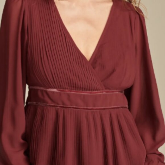 Lucky Brand Pleated Peplum Top L - Picture 2 of 10